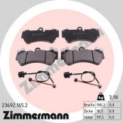 Zimmermann | Bremsbelagsatz, Scheibenbremse | 23692.165.2