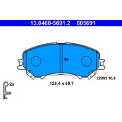ATE | Bremsbelagsatz, Scheibenbremse | 13.0460-5691.2