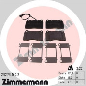 Zimmermann | Bremsbelagsatz, Scheibenbremse | 23273.160.2