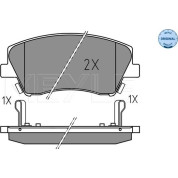 Meyle | Bremsbelagsatz, Scheibenbremse | 025 225 1817