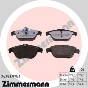 Zimmermann | Bremsbelagsatz, Scheibenbremse | 24253.975.1