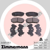 Zimmermann | Bremsbelagsatz, Scheibenbremse | 24501.170.1