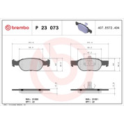 Brembo | Bremsbelagsatz, Scheibenbremse | P 23 073