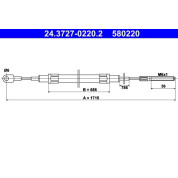 ATE | Seilzug, Feststellbremse | 24.3727-0220.2