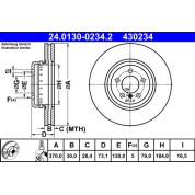 ATE | Bremsscheibe | 24.0130-0234.2