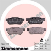 Zimmermann | Bremsbelagsatz, Scheibenbremse | 21312.130.1