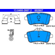 ATE | Bremsbelagsatz, Scheibenbremse | 13.0460-2607.2