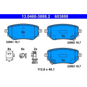 ATE | Bremsbelagsatz, Scheibenbremse | 13.0460-3888.2