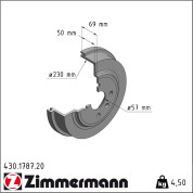 Zimmermann | Bremstrommel | 430.1787.20