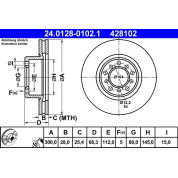 ATE | Bremsscheibe | 24.0128-0102.1