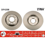 TRW | Bremsscheibe | DF4208