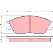 TRW | Bremsbelagsatz, Scheibenbremse | GDB373
