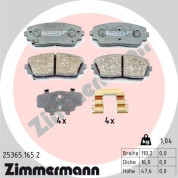 Zimmermann | Bremsbelagsatz, Scheibenbremse | 25365.165.2