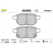 Valeo | Bremsbelagsatz, Scheibenbremse | 302085