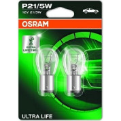 Osram | Glühlampe, Blinkleuchte | Ultra Life P21/5W Doppelblister | 7528ULT-02B