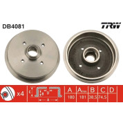 TRW | Bremstrommel | DB4081