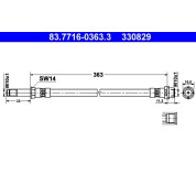 ATE | Bremsschlauch | 83.7716-0363.3