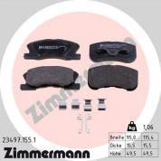 Zimmermann | Bremsbelagsatz, Scheibenbremse | 23497.155.1