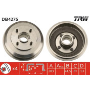 TRW | Bremstrommel | DB4275