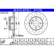 ATE | Bremsscheibe | 24.0111-0176.1