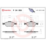 Brembo | Bremsbelagsatz, Scheibenbremse | P 24 055X