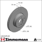 Zimmermann | Bremsscheibe | 450.5219.20