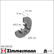 Zimmermann | Bremsscheibe | 600.3201.20