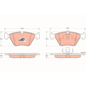 TRW | Bremsbelagsatz, Scheibenbremse | GDB1404