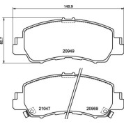 Brembo | Bremsbelagsatz, Scheibenbremse | P 54 061