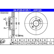 ATE | Bremsscheibe | 24.0120-0125.1