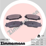 Zimmermann | Bremsbelagsatz, Scheibenbremse | 23983.178.1