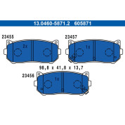 ATE | Bremsbelagsatz, Scheibenbremse | 13.0460-5871.2