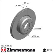 Zimmermann | Bremsscheibe | 150.3465.20