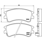 Brembo | Bremsbelagsatz, Scheibenbremse | P 49 032