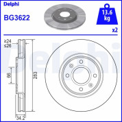 Delphi | Bremsscheibe | BG3622