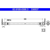 ATE | Bremsschlauch | 83.6105-0300.3