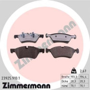 Zimmermann | Bremsbelagsatz, Scheibenbremse | 23925.910.1