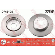 TRW | Bremsscheibe | DF6610S