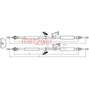 Metzger | Seilzug, Feststellbremse | 10.5368