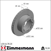 Zimmermann | Bremsscheibe | 400.6478.20