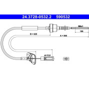 ATE | Seilzug, Kupplungsbetätigung | 24.3728-0532.2
