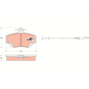 TRW | Bremsbelagsatz, Scheibenbremse | GDB400