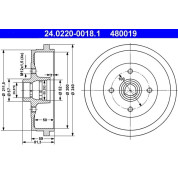 ATE | Bremstrommel | 24.0220-0018.1