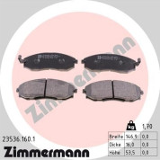 Zimmermann | Bremsbelagsatz, Scheibenbremse | 23536.160.1