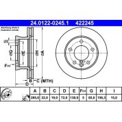 ATE | Bremsscheibe | 24.0122-0245.1