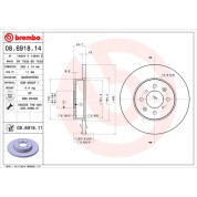 Brembo | Bremsscheibe | 08.6918.11