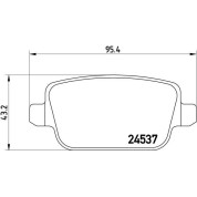 Brembo | Bremsbelagsatz, Scheibenbremse | P 44 017