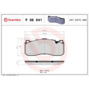 Brembo | Bremsbelagsatz, Scheibenbremse | P 06 041