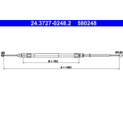 ATE | Seilzug, Feststellbremse | 24.3727-0248.2