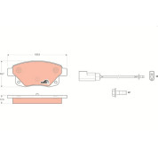 TRW | Bremsbelagsatz, Scheibenbremse | GDB1725